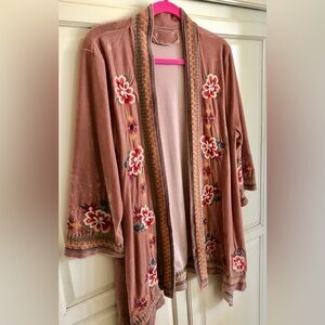 Soft Surroundings Embroidered velveteen Jacket